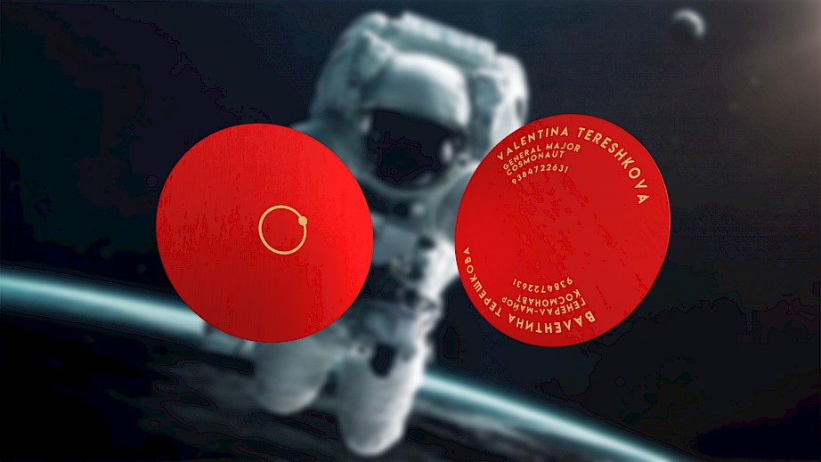 Branding created for a professional cosmonaut. Background image source: NASA