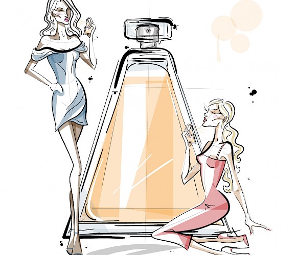 One, of a series of Illustrations created for a luxury fragrance Campaign.