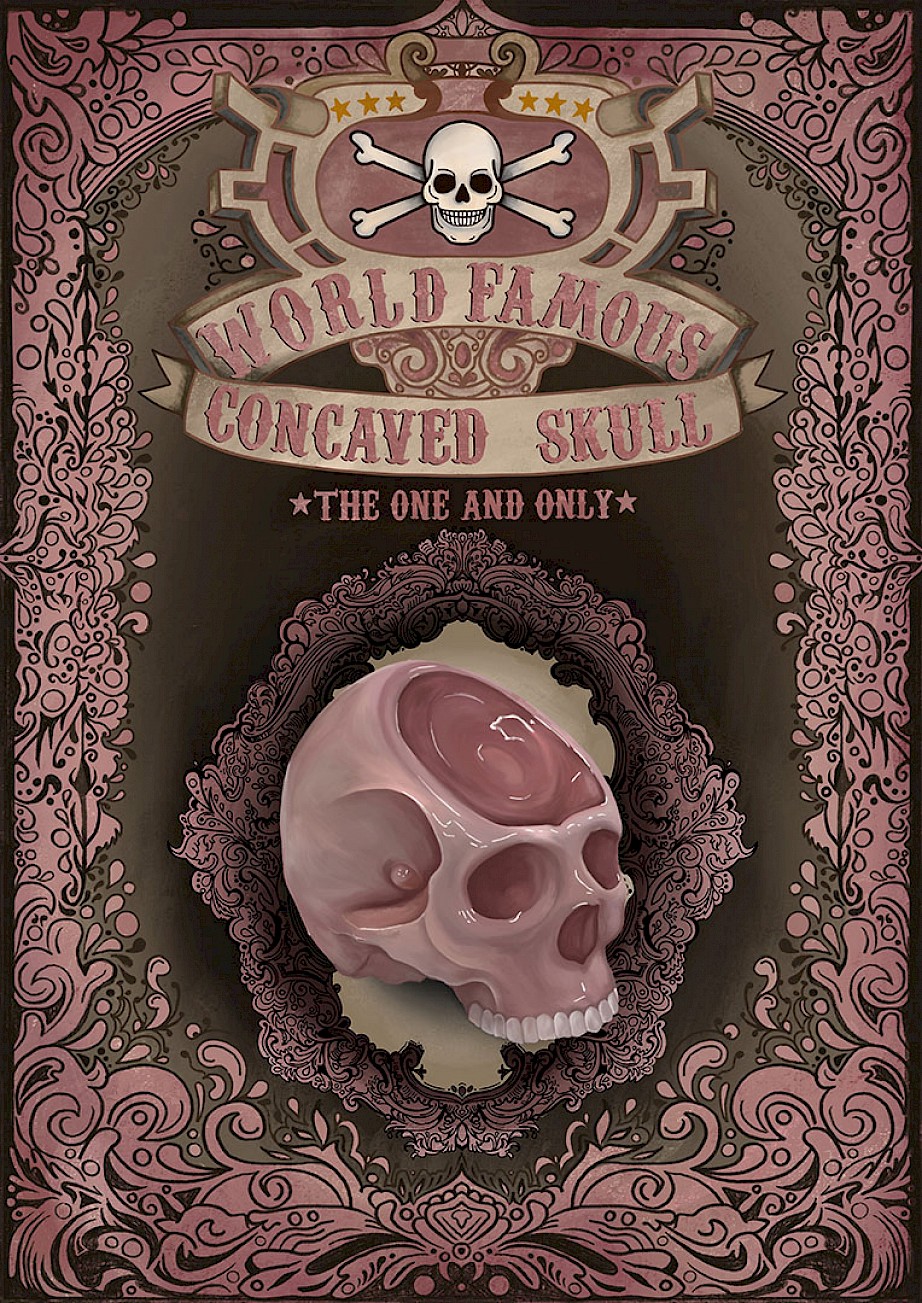 Concaved Skull Freakshow Poster