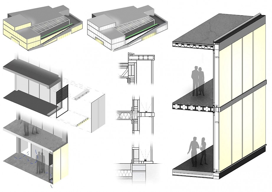 A section showing the multi-functionality of the space