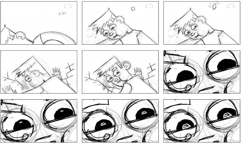 Storyboard example for the short animation.