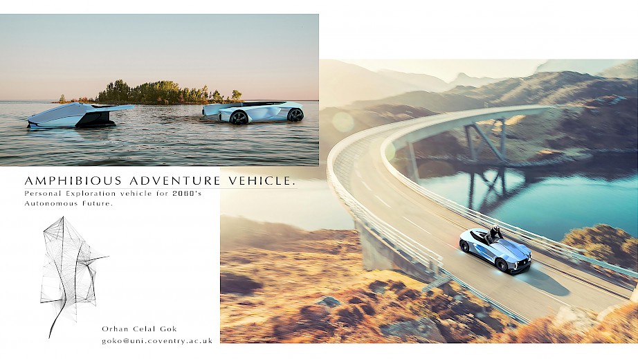 Amphibious Adventure Vehicle. Explore. In 2060's autonomous future.