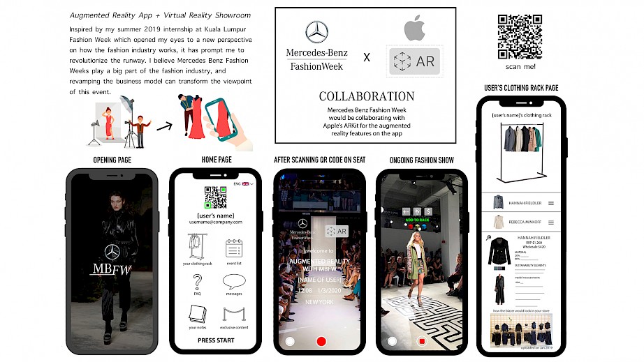 Brand extension for IMG’s Mercedes Benz Fashion Week; augmented reality app and virtual reality show room for the buyers and press.