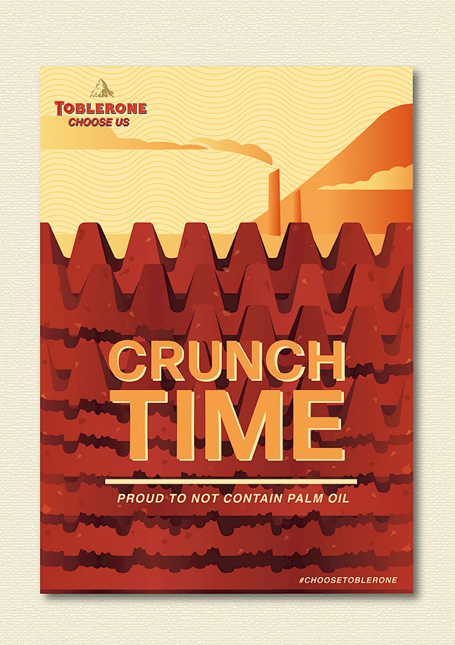Concept for a Toblerone/anti-Palm Oil ad campaign