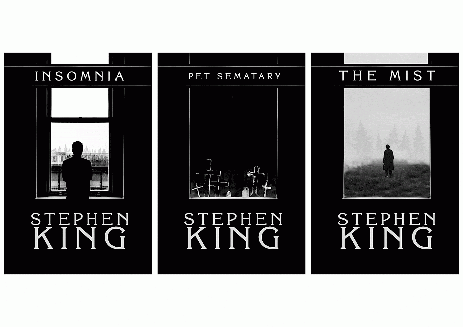 Proposed cover concept for a series of Stephen King books
