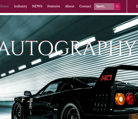 The lead image/homepage of the website